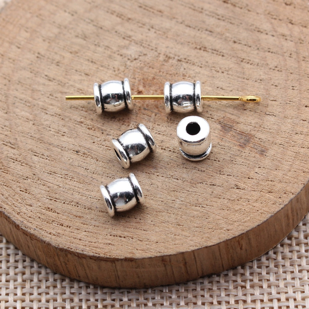6.2x5.4x5.4mm 0.6g Antique Silver Zinc Alloy Small Hole Spacer Beads for DIY Bracelet Necklace Jewelry