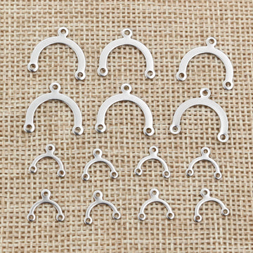 Three Loop Arched Metal Connector Findings in Two Sizes