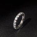 Silver Tone Crystal Eternity Band Rings in Three Styles view 8