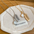Comb and Hand Mirror Pendant Necklace in Two Finishes view 2