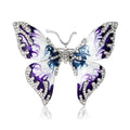 Layered Metal Enamel Butterfly Brooch in Four Colorways view 5