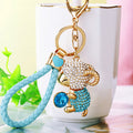 Jeweled Lamb Holding a Gem Keychains in Three Colors and Loop Styles view 1