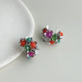 Assorted Silver Multi-Style Zircon Metal Earrings 9 Variants view 10