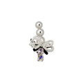 Pearl Triple Bead Bow Rhinestone Duckbill Hair Clips view 5
