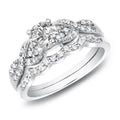 Clear Stone Marquise Ring Sets In Gold And Silver Tone Finishes view 4