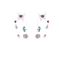 Colorful Butterfly Flower Bead Extra Long Hoop Earrings view 5