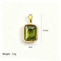 Gold Tone Chain Necklaces With Twelve Rectangular Birthstone Pendants view 6