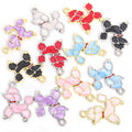 Enamel Poodle Charms in Six Colors and Two Metal Tones view 5