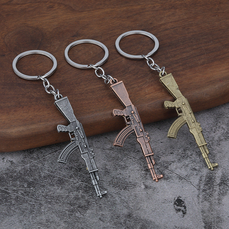 Mini Metal Pistol Model Keychain Car Pendant Gift Accessory