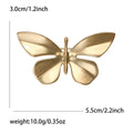 Polished Butterfly Brooch Smooth Metal Gold Silver Tone view 2
