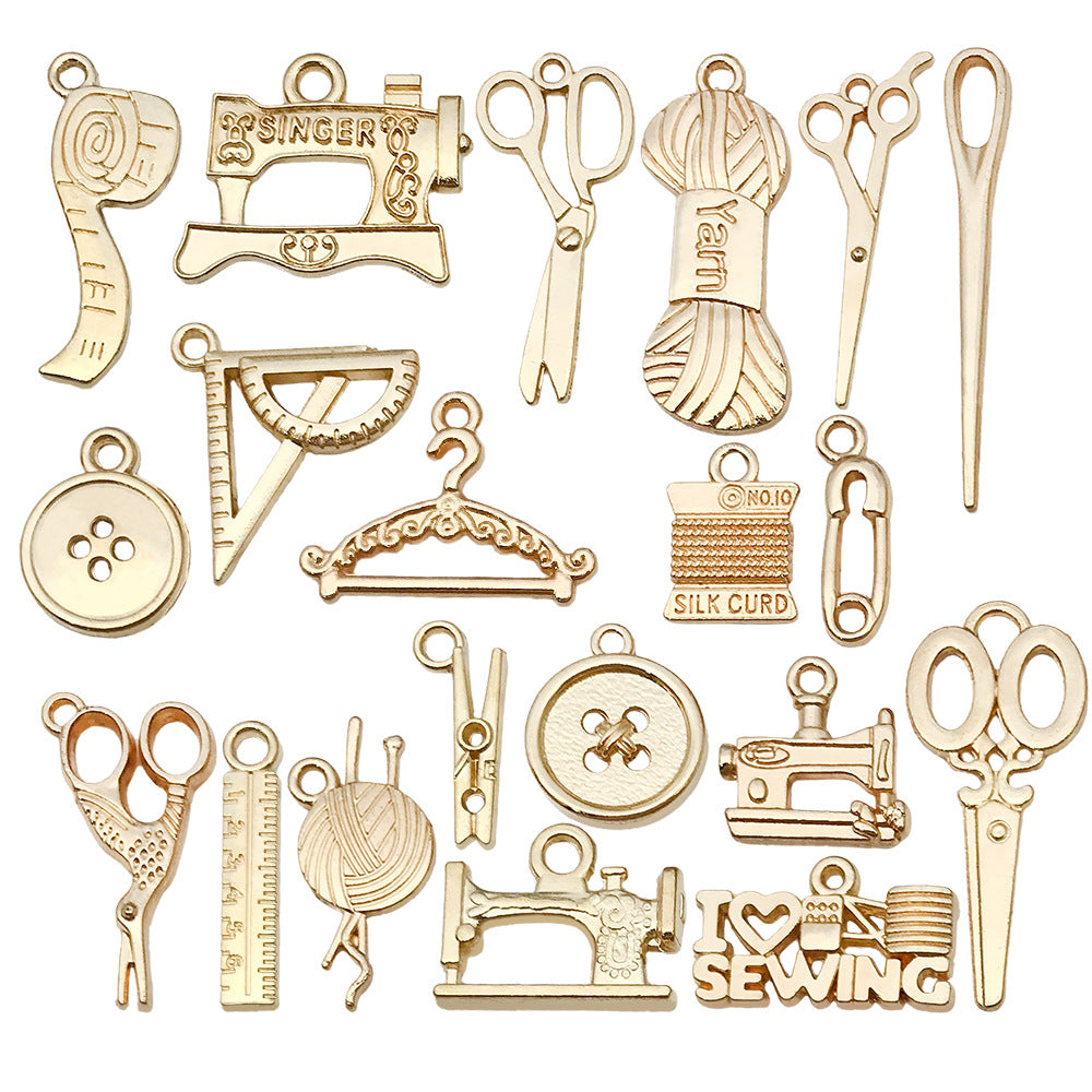 Antique Zinc Alloy Sewing Machine Charm Pendant for DIY Bracelet Necklace and Keychain Jewelry