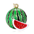 Round Watermelon Enamel Brooch with Slice for Jackets, Coats, and Scarves view 5