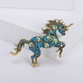 Crystal Unicorn Brooch In 2 Color Variants For Jackets and Scarves view 4