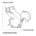 Open Outline Squirrel Metal Brooch in Gold and Silver view 6