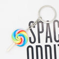 Silver Tone Colorful Swirl Lollipop Novelty Keychains view 9