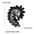 Teardrop Crystal Leaf Brooch with Faceted Stones for Jackets and Scarves view 7