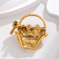 White Ribbon Bow Metal Brooch Pin for Jackets and Lapels view 3