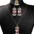 Bohemian Rhinestone Pearl Necklace Earring Ring Sets Six Styles view 7