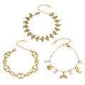 Marine Charm Bracelets With Mermaid Tail Pearl and Link Designs view 5