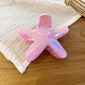 Iridescent Acrylic Starfish Hair Claw Clips Six Color Options view 8