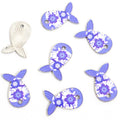 Colorful Patterned Fish Enamel Metal Charms, 12 Designs view 11