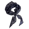 Brown Paisley Skinny Scarf With Tapered Ends And Border Print view 5