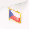 Czech Republic Flag Enamel Lapel Pin Brooch for Jackets Scarves and Lapels view 2