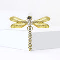 Textured Metal Dragonfly Brooch in Gold or Silver Tone view 4