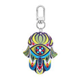 Twelve Piece Printed Acrylic Hamsa Clip Keychain Set view 3