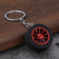 Car Wheel Tire Keychain With Five Multispoke Rim Colors view 4
