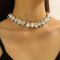 Teardrop Crystal Collar Choker Multicolor Clear Three Styles view 7