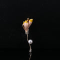 Long Stem Flower Bud Brooch in Four Enamel Colorways view 7