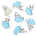 Enamel Ginkgo Leaf Charms with Pearls in Six Colors view 11