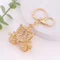 Rhinestone Filigree Carriage Keychain Gold Silver Two Styles view 6
