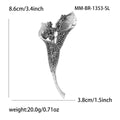 Curved Calla Lily Brooch in Silver and Multicolor Finishes view 5