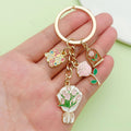 Rose, Sunflower and Flower Charm Keychains Featuring Pink Rose Across 50 Variations view 2