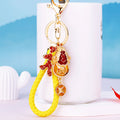 Gold Toad and Coin Keychains with Braided and Bare Wrist Loops view 3
