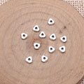 Tiny Faceted Heart Spacer Beads in Four Finishes for Jewelry Making view 2