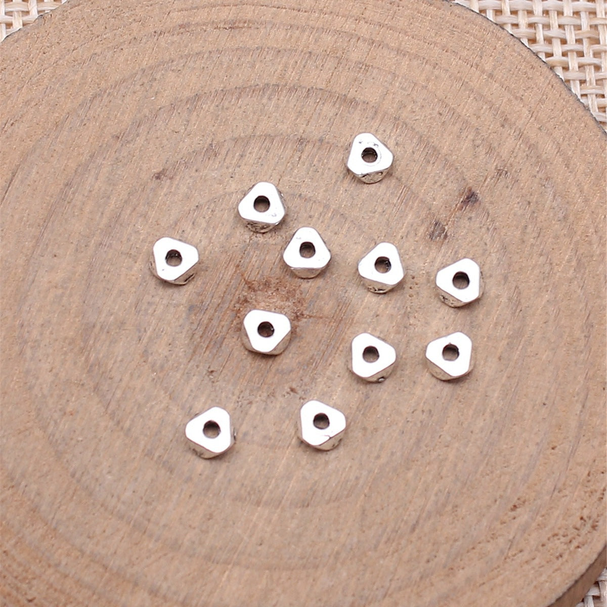 4x4mm 0.1g Multicolor Zinc Alloy Geometric Cut Spacer Beads for Bracelet Necklace Making