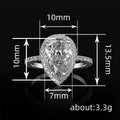 Pear-Shaped Halo Ring In Clear, Pink, Gold, And Silver Variants view 4