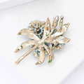 Hydrangea Flower Brooch In 4 Styles With Polished Metal And Decorative Details view 4