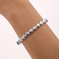 Solid Heart Link Clasp Bracelets Gold and Steel Stainless Steel view 3