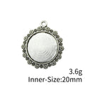 Floral Edge Round Cabochon Pendant Trays in Four Styles view 5