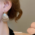 Wire Petal Hoop Earrings In Silver Gold And Crystal Fringe view 3