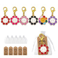 Enamel Smiley Face Flower Charm Gold Lobster Clasp Six Colors view 1