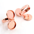 Double Round Bezel Adjustable Ring Blanks in Six Finishes view 2