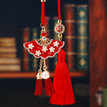 Mixed Floral Fan Vehicle Hanging Ornaments in Four Styles and Cord Only Option view 1
