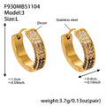 Double Row Multicolor Crystal Hoop Earrings in Three Sizes view 9