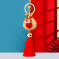 Pearl Heart Fortune Pouch Tassel Keychains in Six Bright Colors view 3