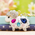 Jeweled Sheep and Goat Keychain Collection in Thirteen Options view 2